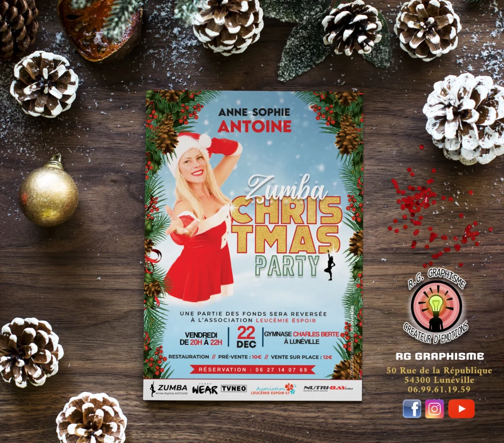 Affiche publicitaire professionnelle conçue par RG Graphisme, alliant créativité et visibilité.