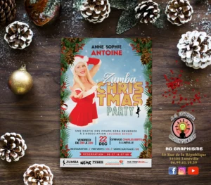 Affiche publicitaire professionnelle conçue par RG Graphisme, alliant créativité et visibilité.