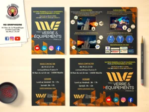 Flyer publicitaire professionnel conçu par RG Graphisme, illustrant un design moderne et attractif.