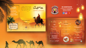 Flyer publicitaire professionnel conçu par RG Graphisme, illustrant un design moderne et attractif.