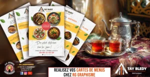 Flyer publicitaire professionnel conçu par RG Graphisme, illustrant un design moderne et attractif.