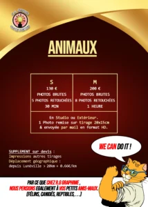 Tarif portrait animaux
