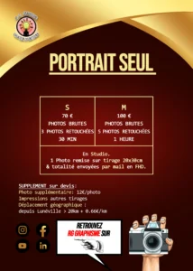 Tarif portrait seul