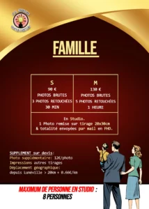 Tarif portrait famille